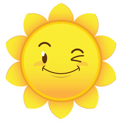 sun smile face cartoon cute