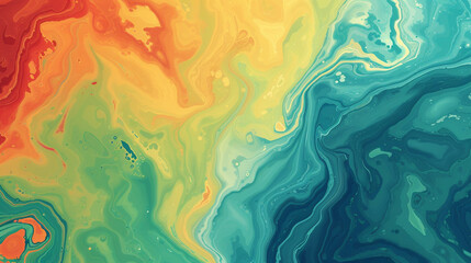 Red, blue-green, and yellow-green marble background vector presentation design