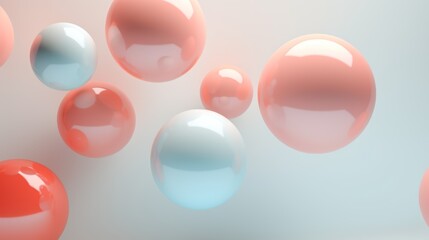 3d render of Easter eggs on light background. Holiday concept. Generative AI