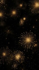 Golden Fireworks Concept for New Year Celebration Generative AI