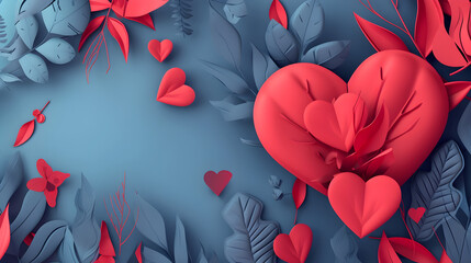 Valentine's Day Conceptual Banner with copy space, background wallpaper 