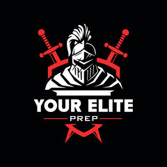 warrior with sword vector illustration logo design
