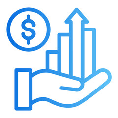 financial profit gradient icon