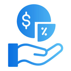 dividend gradient icon