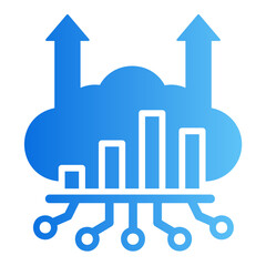 Obraz premium growth chart gradient icon