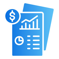financial report gradient icon