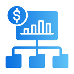 growth cart gradient icon