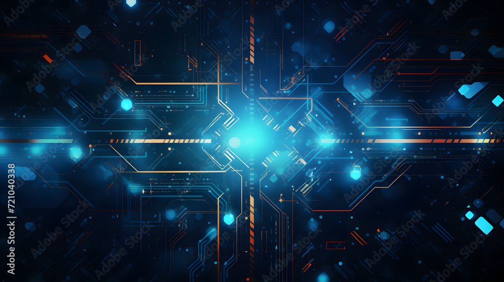 Fototapete abstract technology background hi-tech communication concept futuristic digital innovation backgroun