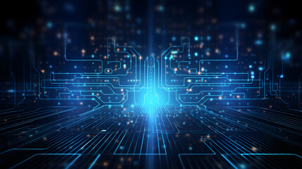 Fototapeta premium Abstract technology background Hi-tech communication concept futuristic digital innovation background vector illustration