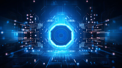 Obraz premium Abstract technology background Hi-tech communication concept futuristic digital innovation background vector illustration