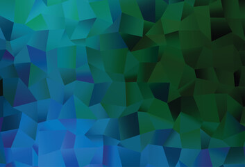 Dark Blue, Green vector template with square style.