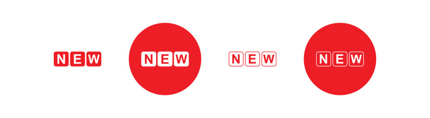 new sign on white background