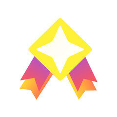 gold star award badge