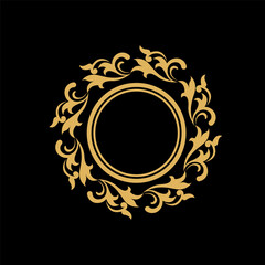 Decorative Ornament frame for design template. Elegant vector element Eastern style, place for text. Outline floral border. Lace illustration for invitations and greeting cards.
