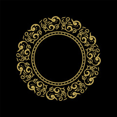 Decorative Ornament frame for design template. Elegant vector element Eastern style, place for text. Outline floral border. Lace illustration for invitations and greeting cards.