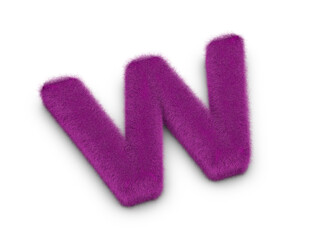 Fur letter W