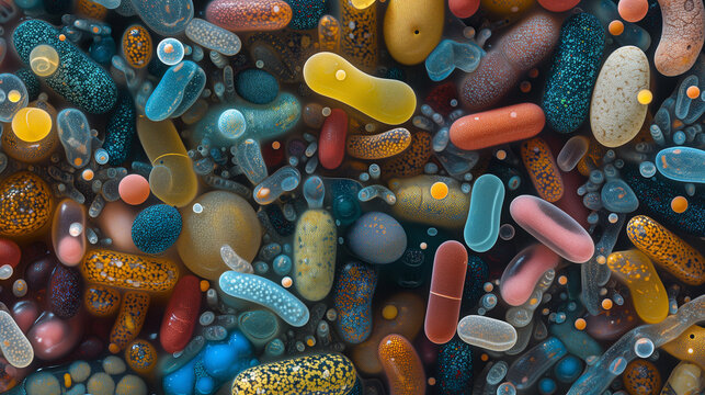 Close up of microbial life