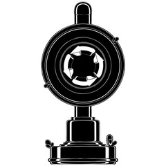 Recycle area symbol silhouette. Vector illustration with sustainability theme and silhouette style.