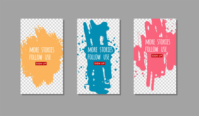 Color ink brush stroke on white background.