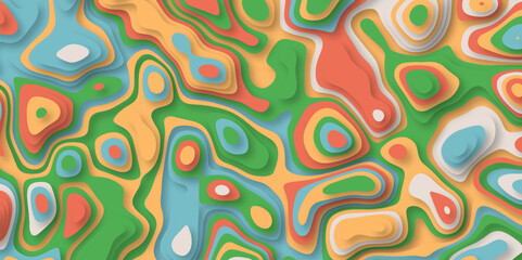Obraz premium abstract pattern papercut shape. Colorful papercut background. Dynamic fluid element. Vector.