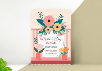 Mother‘s Day Lunch Flyer Layout Template