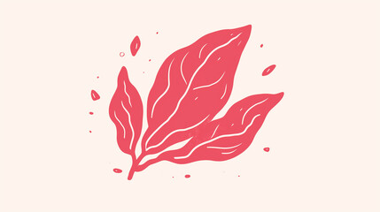 The red herb, with its vibrant color and medicinal properties water color, cartoon, hand drawing, animation 3D, vibrant, minimalist style. ai generated.