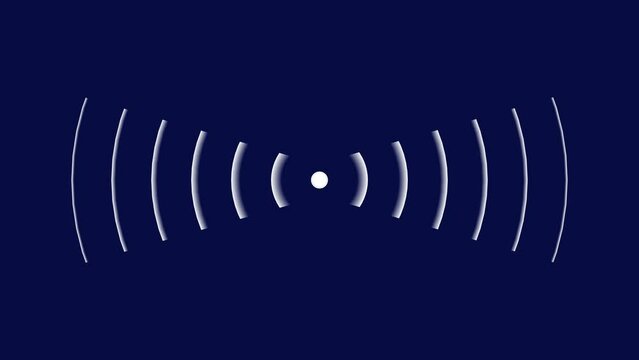 technology radio wave station frequency signal animation and receiver icon background 4k video