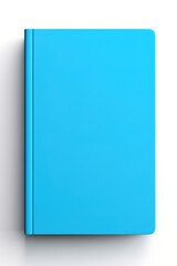 A light blue book cover mockup isolated on white background.