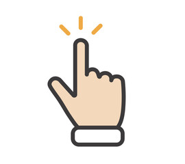 タッチする指のアイコン