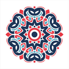 Modern mandala art vector design with a beautiful mix of colors, suitable for all advertising design needs, both for business card designs, banners, brochures and others. EPS format files