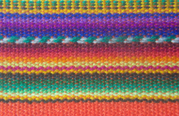 close-up multicolored ethnic fabric,
