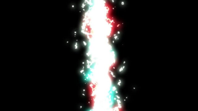 稲妻が走る動画 　2  (背景透過)(勝負するVS背景など)