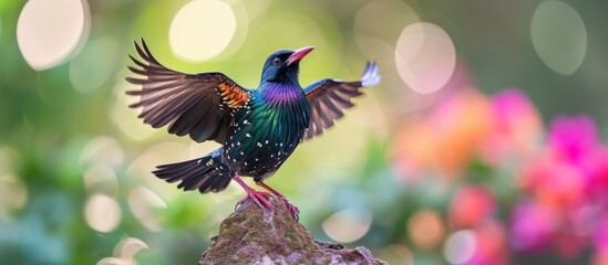 Captivating Asian Starling: A Glorious Display of Glossy Plumage