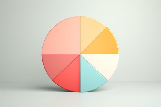 Minimal Style Light Coloured Business Pie Chart AI Generated