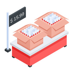 Here&rsquo;s an isometric icon of egg cartons 