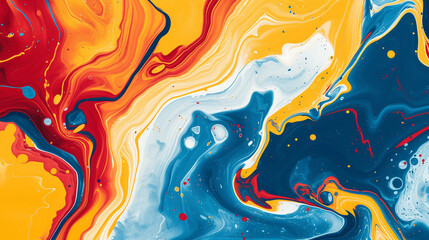 Red, yellow, and blue marble background vector presentation design
