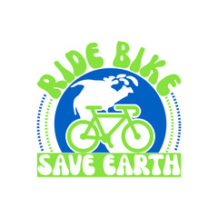ride bike save earth SVG