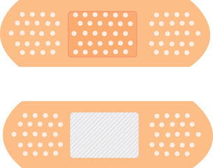 Adhesive medical plaster strip bandage. Medical patch aid strip.