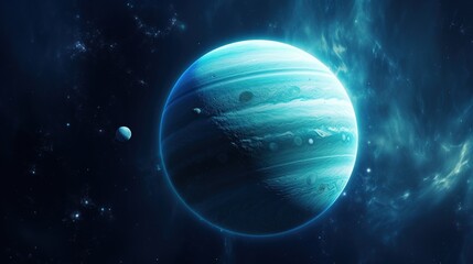 Uranus Planet in Space. Celestial, Cosmic, Solar System, Astronomy, Universe, Galactic, Planetary
