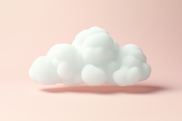 Cloud Shape Object on Light Color Background AI Generated