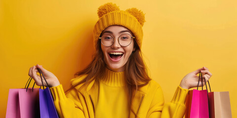 An online shopper being delighted by a personalized e-commerce experience, vibrant color shot