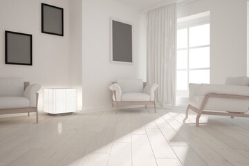 Modern interior design. 3D illustration