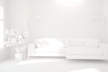 Modern interior design. 3D illustration