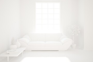 Modern interior design. 3D illustration