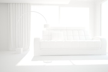 Modern interior design. 3D illustration