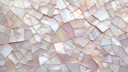 Beautiful background. Mosaic texture made of mother-of-pearl fragments.
