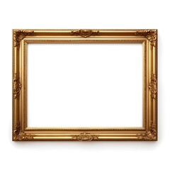 Goldener Bilderrahmen an der Wand / Rahmen Mock-up / Bild / Leerer Bilderrahmen Mockup / Ai-Ki generiert