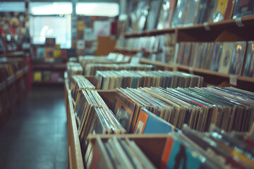 vinyl records of various genres