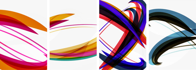 Abstract colorful wave posters for wallpaper, business card, cover, poster, banner, brochure, header, website