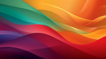 Red, green, blue-purple, and yellow-orange banner background vector presentation design. PowerPoint and Business background.